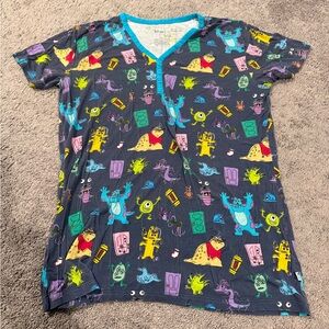 Little Sleepies Monster Print Shirt with Blue and Yellow